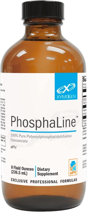 XYMOGEN PhosphaLine - Polyenylphosphatidylcholine Liquid Phosphatidyl Choline - Support Liver Health, Cell Membrane Fluidity, Cardiovascular Health (8 fl oz)
