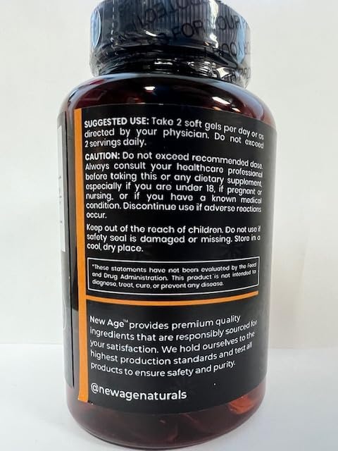 NEW AGE Black Seed Oil Softgel Capsules - Premium Cold-Pressed Nigella Sativa Producing Pure Black Cumin Seed Oil - Non-GMO & Vegetarian 90 Count (Pack of 3)