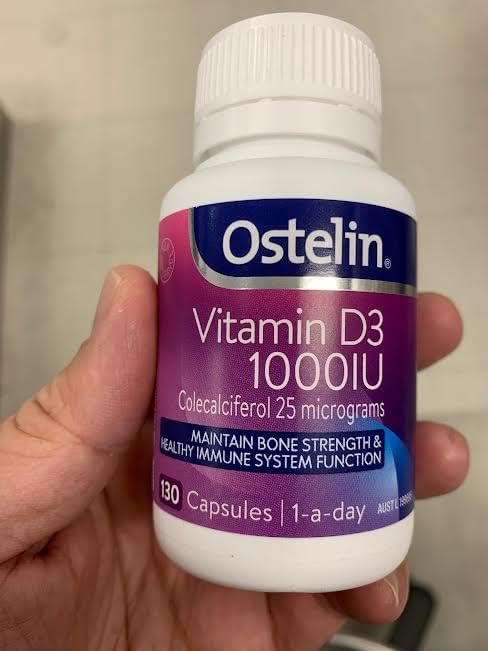 Vitamin D3-1000IU - 1 Daily Supplement 130 Capsules