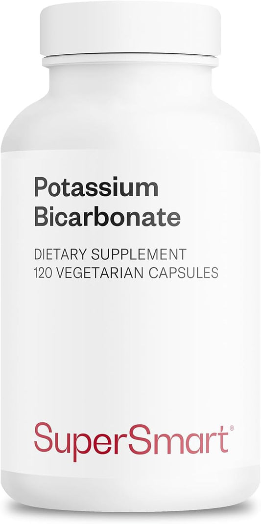 Supersmart Potassium Bicarbonate - Electrolyte Mineral - pH Acid-Base Balance - Potassium Supplement | Non-GMO & Gluten Free - 120 Vegetarian Capsules