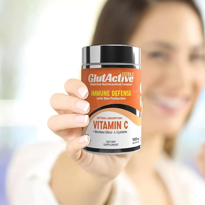Ultra Vitamin C 1,000mg | Immune Support & Collagen Builder | High Absorption Ascorbic Acid with Cysteine & Bamboo Silica | Powerful Antioxidant | 60 Chewable Tablets (Pack of 1) (60)