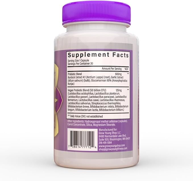 Grow Young Fitness Slim Fiber Supplement and Daily Probiotic Supplement and Chocolate Collagen Protein - Joint, Bone, and Digestion Support for Elderly