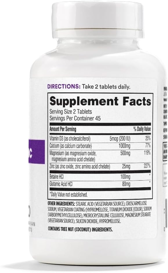 365 by Whole Foods Market, Cal-Mag-Zinc with Vitamin D3, Vegetarian, 90 Count