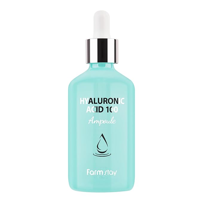 FARMSTAY Hyaluronic Acid 100 Ampoule - Hydrating Hyaluronic Acid Treatment - Helps Maintain Water and Oil Balance - Strengthens Skin Barrier - 3.38 oz