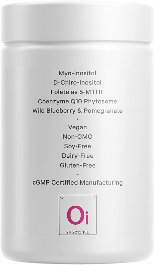 Codeage Liposomal Ovarian Inositol+ Supplement - Myo-Inositol & D-Chiro-Inositol 40:1 Blend, Folate 5-MTHF, CoQ10, Pomegranate & Wild Blueberry, Liposomal Delivery, Non-GMO, Gluten-Free - 120 Capsules
