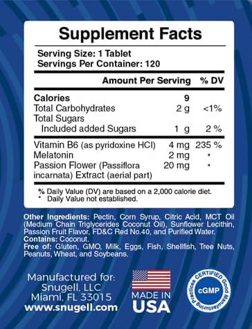 Snugell Melatonin Gummies 5 mg – 60-Count Dietary Supplement – Berry Blend Flavor for Natural Restful Sleep Support – Vegan, Non-Habit Forming, Non-GMO, Pectin-Based, Gluten-Free – Made in the USA (2)