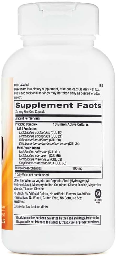 GNC Probiotic Complex Daily Need with 10 Billion CFUs | 8 Unique Strains, Including Clinically Studied Probiotics May Provide Digestive & Immune Support, Vegetarian | 90 Capsules