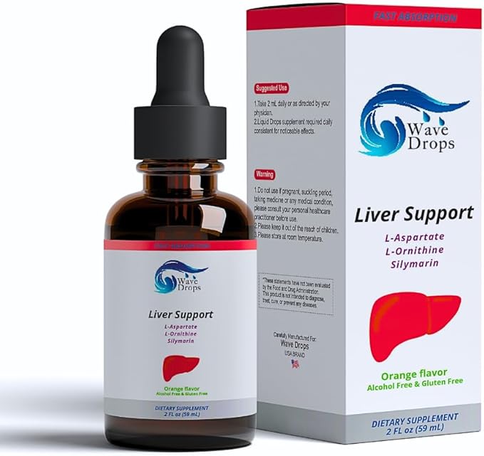 Liver Support Liquid Supplement - Special Formula - Liver Cleanse Detox & Repair Formula - Herbal Liver Support Supplement with L-Ornithine L-Aspartate Silymarin