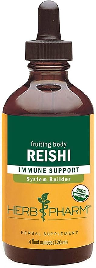Reishi Mushroom Liquid Extract Drops Immune System Builder, 4 Oz