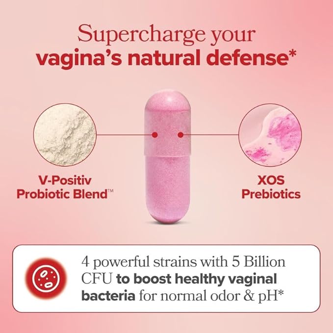 Probióticos vaginales para Mujeres, equilibrio de pH con prebióticos y mezcla de probióticos Lactobacillus, suplemento de salud Vaginal para Mujer, promueve el olor Vaginal saludable y la Flora (1)