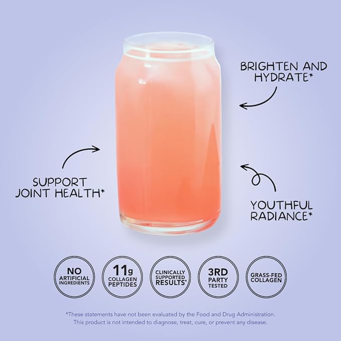 Clean Simple Eats BlackBerry Lemonade Super Collagen, Grass-Fed, Hydrolyzed Types I, II, & III Collagen, 30 Servings