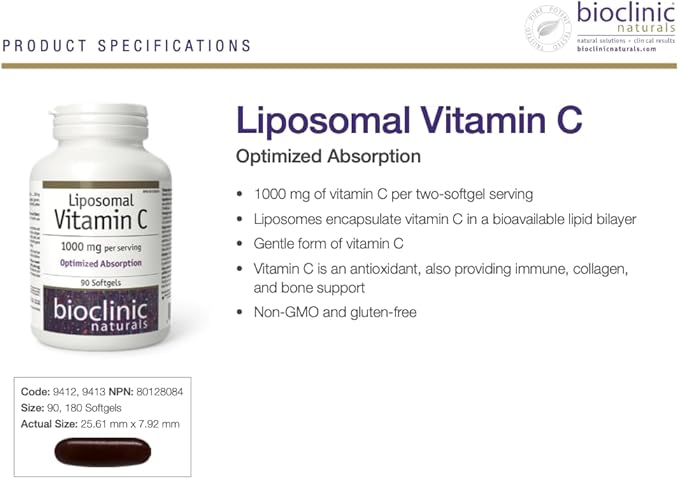 Bioclinic Naturals - Liposomal Vitamin C 90 Softgels
