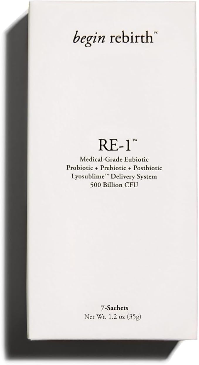 RE-1 3-in-1 Gut Reset – Probiotic + Prebiotic + Postbiotic - 500 Billion CFU - Clinically Backed 7-Day Formula for Bloating, Constipation, Mood & Immunity - Fast Relief, No Capsules - 7 Sachets