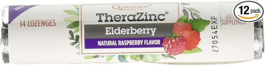 Quantum Zinc Elderberry Raspberry Lozenge, 1.2 Ounce -- 12 per case.