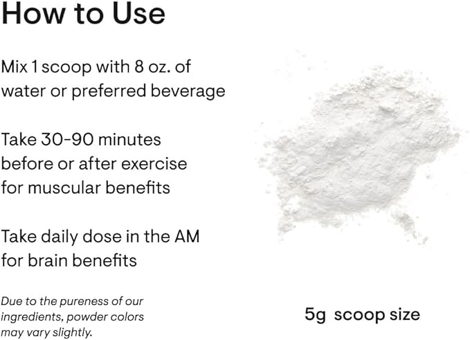 THORNE - Creatine - Creatine Monohydrate, Amino Acid Powder - Support Muscles, Cellular Energy and Cognitive Function* - Gluten-Free, Keto - NSF Certified for Sport - 16 Oz - 90 Servings