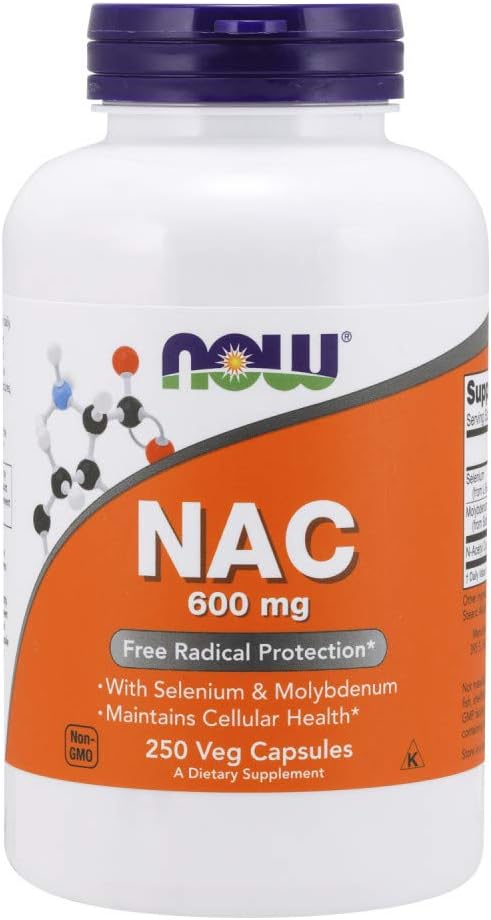 Now Foods Nac-Acetyl Cysteine 600mg, 250 Vcaps (500 (250X2))