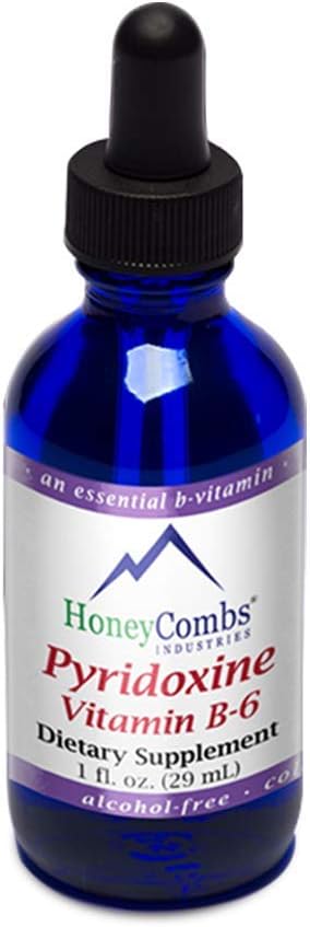 Vitamin B6 (Pyridoxine) Drops – Liquid Vitamin B Drops for Natural Brain Function Support, Blood Vessels & Immune Support – Liquid Vitamin Mood Supplement – Alcohol-Free Health Supplement (16 Fl Oz)