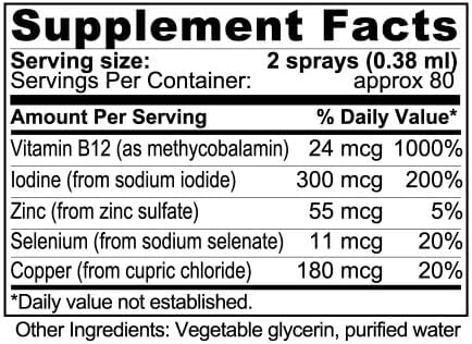 Youngevity Ultimate Iodine Supplement – Vegan Supplement with 300 mcg Iodine, B12, Zinc, Selenium & Copper – Liquid Iodine for Energy, Metabolism, Hormone Balance – Non-GMO, Gluten-Free