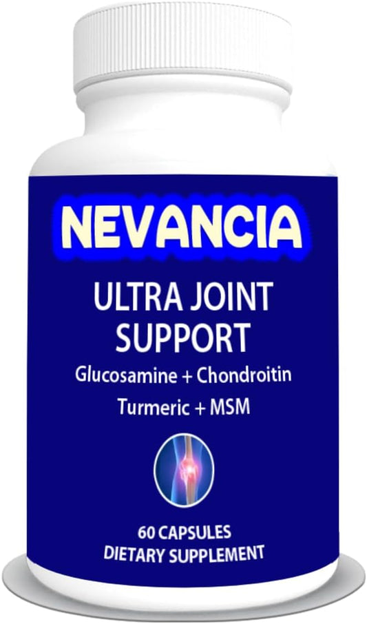 Ultra Joint Support - Glucosamine, Chondroitin, Turmeric, MSM, Boswellia, Bromelain, Methionine – Helps with Joint Comfort & Stability – Supports Joint Flexibility & Mobility - 60 Capsules
