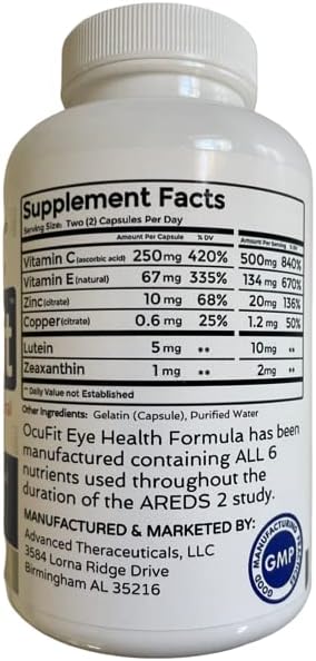 Eye Vitamin & Mineral Supplement (AREDS 2 Based Formula) 220CT - Lower Zinc Formula