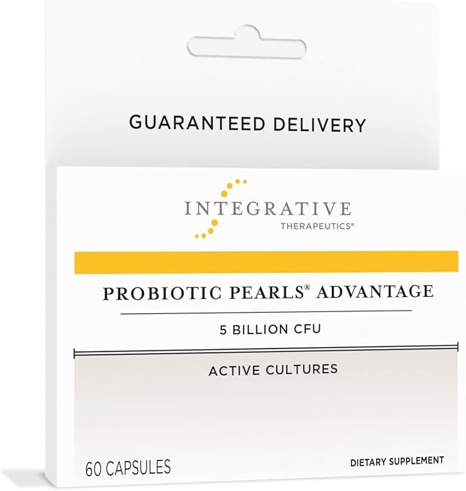 Integrative Therapeutics Probiotic Pearls Advantage - Gut Health Support* - Daily Digestive Support with Lactobacilli & Bifidobacteria* - Non-Refrigerated - True Delivery Technology - 60 Capsules