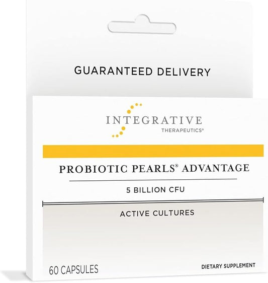 Integrative Therapeutics Probiotic Pearls Advantage - Gut Health Support* - Daily Digestive Support with Lactobacilli & Bifidobacteria* - Non-Refrigerated - True Delivery Technology - 60 Capsules