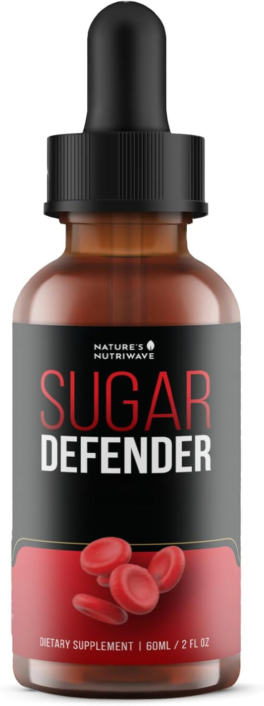 Sugar Defender – Daily Drops with Chromium & Plant-Based Extracts – Natural Liquid Formula – Non-GMO, Non-Habit Forming, Easy to Use – 60ml, 60 Servings, 1 Month Supply