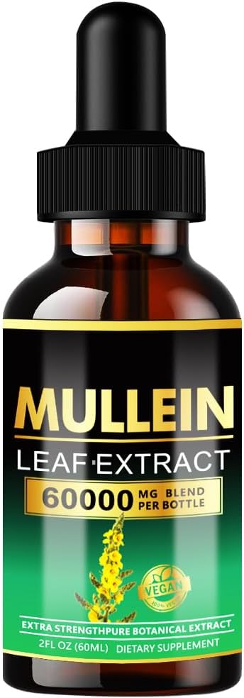Centrum Mullein Drops for Lungs - Lung Cleanse - Leaf Extract - Herbal Supplements - Powerful Mullein for Immune Support,Detox & Respiratory Support (2 fl oz (Pack of 1))