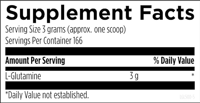 Designs for Health L Glutamine Powder - 3000mg Amino Acids Supplement to Support Muscle Recovery, Digestive, Immune + Gut Health - Non-GMO + Gluten Free Easy Drink Mix (166 Servings / 500g)