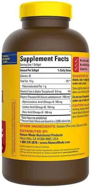 MUNCHIE MIX Flaxseed Oil 1400 mg Softgels for Heart Health (300 ct.)
