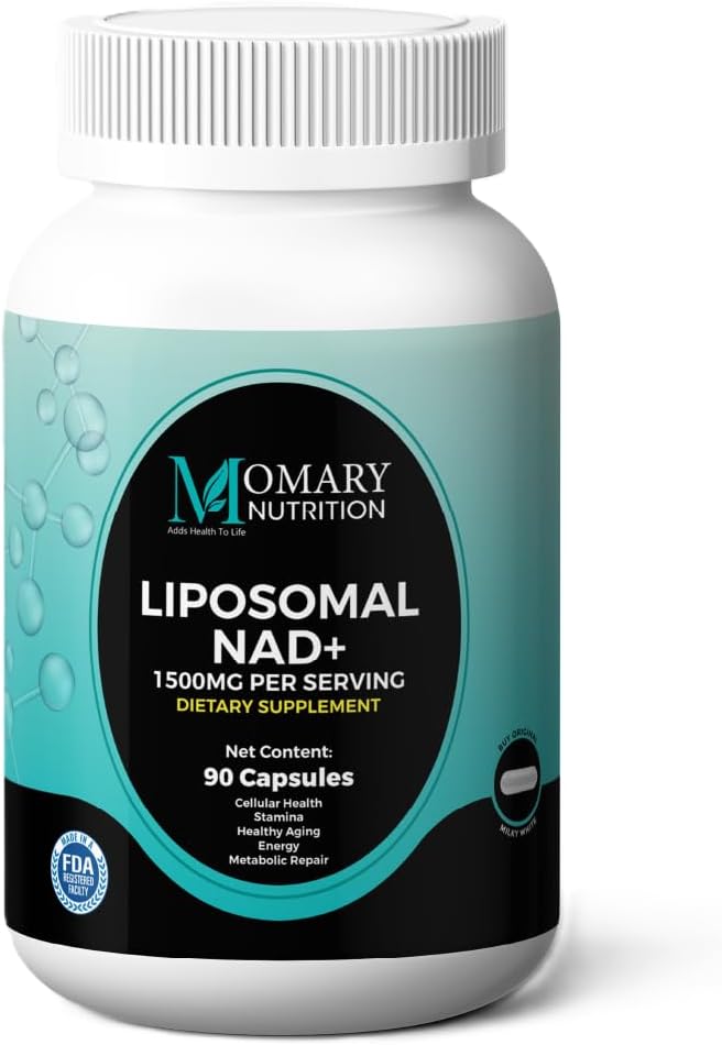 Liposomal NAD+ Supplement with Resveratrol and Japanese Knotweed Extract, Support Cellular Health Stamina Healthy Aging Energy Metabolic Repair, Vegan, Gluten Free, Non-GMO, 90Capsule