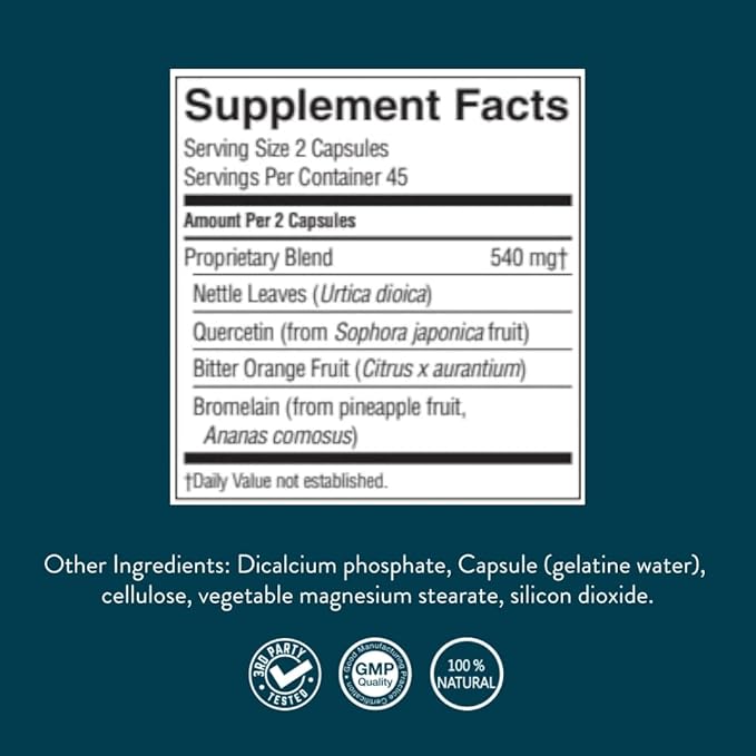 Nature's Sunshine HistaBlock | Respiratory Support Supplement | Supports Airways & Blocks Irritants | Antioxidant Strength | Seasonal Allergy Help | Natural Respiratory Function Aid 90 Capsules