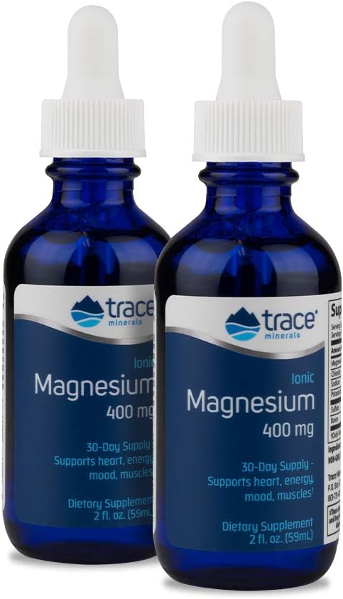 Trace Minerals | Liquid Ionic Magnesium 400 mg | 2 fl oz - Pack of 1 (32 Servings)