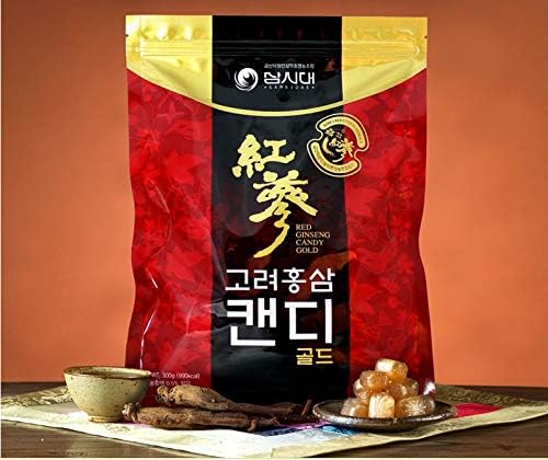SAMSIDAE Korean Red Ginseng Candy Gold 300g - Smooth, Breath Refresher, Healthy Candy, Best Taste, Energy Candy