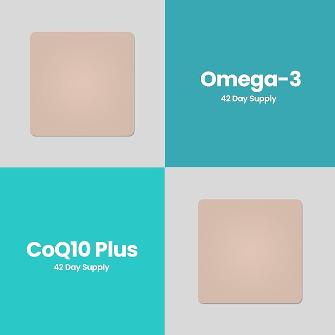 Veru Wellness Cardiovascular & Brain Strength Duo Lifestyle Patches Omega3 Coenzyme Q10 - Self Adhesive Time Release Topical Patch, 8-10 Hours (42 Day Supply)