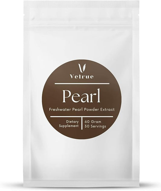 Pure Pearl Powder | 60 Grams |100% Natural Ingredients from Fresh Water | Non-GMO | Dietary Supplement with Calcium & Amino Acids (30 Servings)