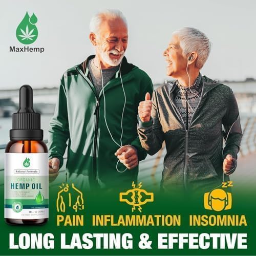 2 Pack Hemp Oil Organic Premium - 2,800,000 Maximum Strength - 100% Natural Hemp Drops Tincture - Hemp Oils with Vegan, Non-GMO Grown
