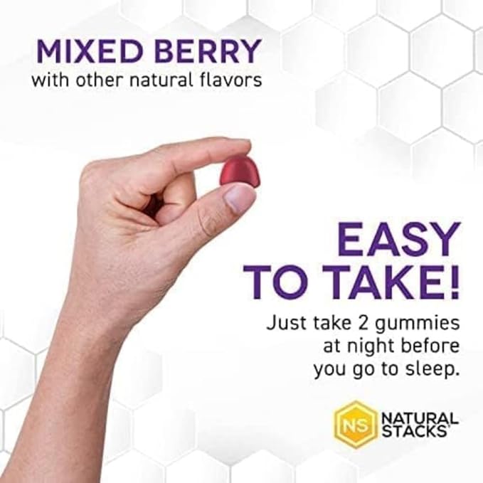 Sleep Magnesium Gummies with Melatonin - 200mg Magnesium Citrate - Melatonin Gummies for Sleep Quality - Nighttime Aid for Adults with Chamomile - 30 Mixed Berry Chewables