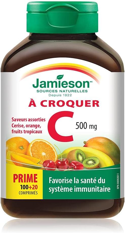 Jamieson Vitamin C Mixed Fruit 500mg 120 Tablets