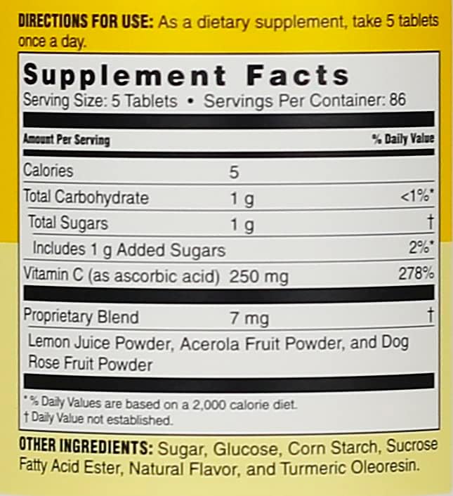 Umeken C-Balance Chewable Vitamin C Supplements, High Potency Vitamin C for Adults & Kids, with Citric Acid and Gamma-linolenic Acid, Vitamin C Chewables, 130g, 3 Months Supply, 4.6 Ounce, Pack of 1