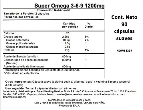 NOW Foods - Super Omega 3-6-9 1200 mg. - 90 Softgels