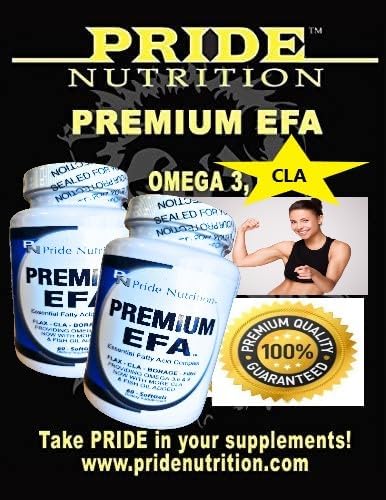 Premium EFA Omega 3-6-9 Supplement for Men and Women 5 in 1 - EPA, DHA, GLA, ALA & CLA Essential Fatty Acids with Fish Oil - Softgel Pills