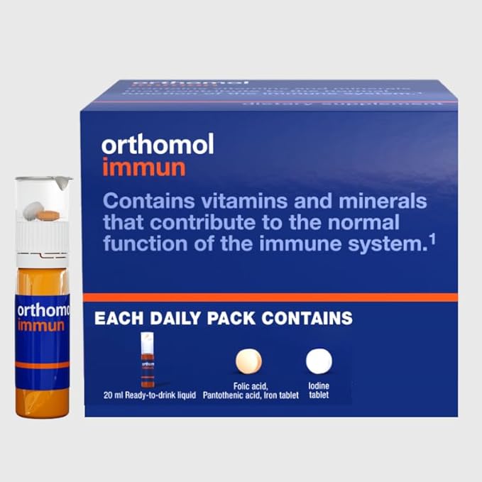 Orthomol Immun Vial, Immune Support Supplement,Capsule 30-Day Supply, Vitamins A, B, C, D, E, Zinc, Iodine