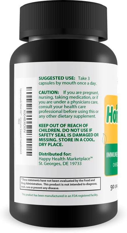 Homemade Elixir HV - Our Best Immune Support Supplement - Herbal Vitamin Immune Support Capsules - Our Best Immune Pills Nature Vitamin D Zinc C Best Herbs Vitamins - Vitamins Immune Support Pills