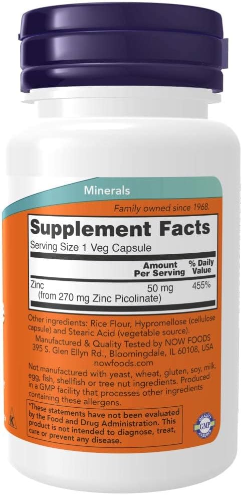Zinc Picolinate 50mg 60 Capsules (Pack of 2)