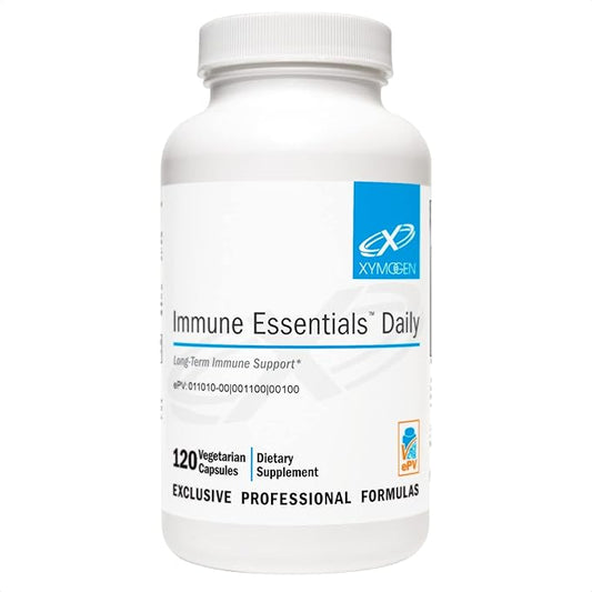 XYMOGEN Immune Essentials Daily - Long-Term Immune Support Supplement with Vitamin C Ascorbic Acid, Vitamin A & D3, N Acetyl L Cysteine, Zinc Chelate, Quercetin (120 Capsules)