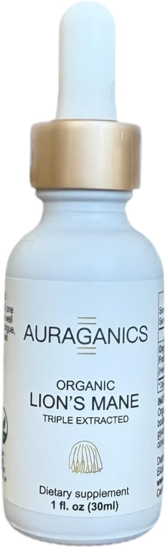 Organic Triple Extracted Lion's Mane Mushroom Fruiting Body Tincture | USA Grown and Certified Organic | Use for Focus, Memory and Mental Clarity | 1 Month Supply | Cinnamon Flavor
