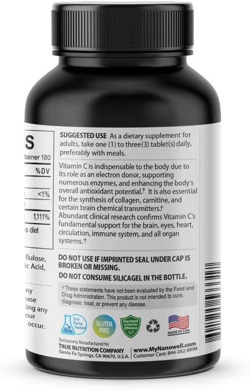 Acerola Cherry Vitamin C 1000mg, Immune Support - 180 Tablets X 4 Bottles (720 Count)