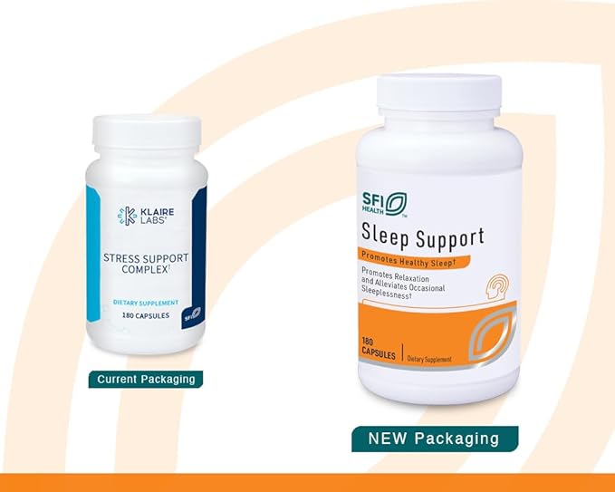 Klaire Labs Stress Support Complex - Adaptogenic Blend with GABA, L-theanine & Valerian, No Dairy or Wheat (180 Capsules)