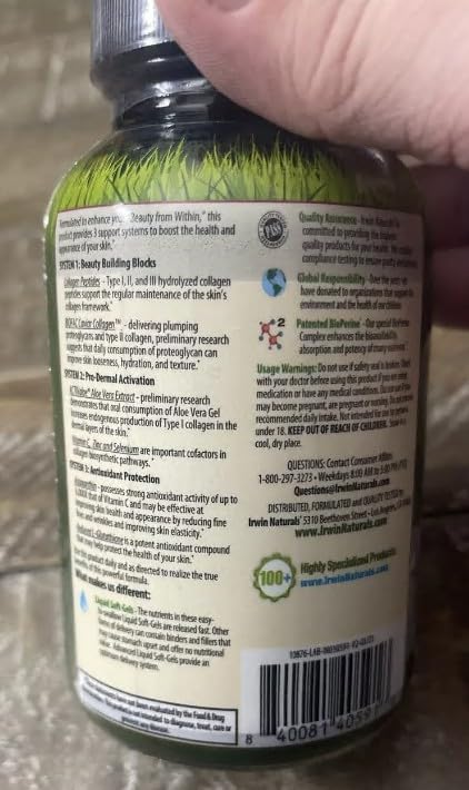 Irwin Naturals Collagen Peptides + Astaxanthin, Type I, II & III, 60 Liquid Soft-Gels